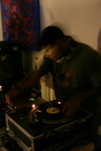 DJ Mike on the wheels of steel